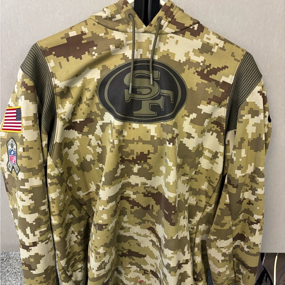 NFL Nike Camo Hoodie with American Flag Patch